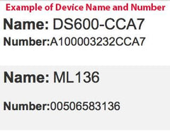 Example Device Numbers